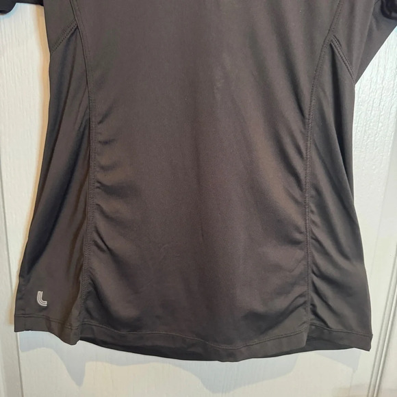 Lole Short Sleeve Cut Out Back Tee Black Women's Small Workout Athletic Gym Yoga - Picture 4 of 12